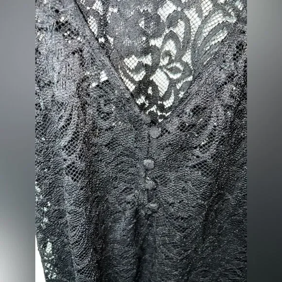 Free People x Revolve Adored Maxi Black Lace Dress - Picture 6 of 11